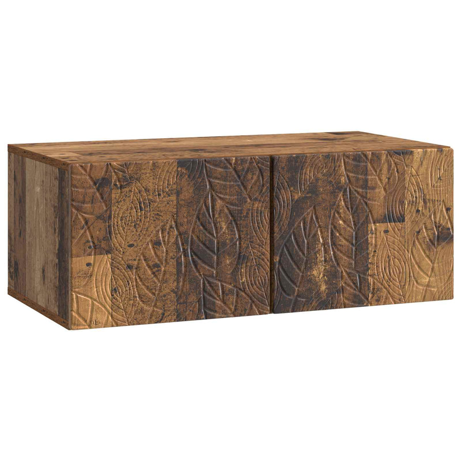 Wandbeugel TV-kast 98 x 41 x 30 cm Oud hout Bewerkt hout