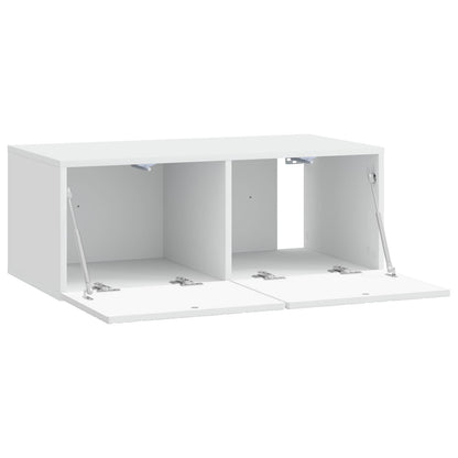 Wandbeugel TV-kast 59,5 x 31 cm Wit Bewerkt hout Wandgemonteerd