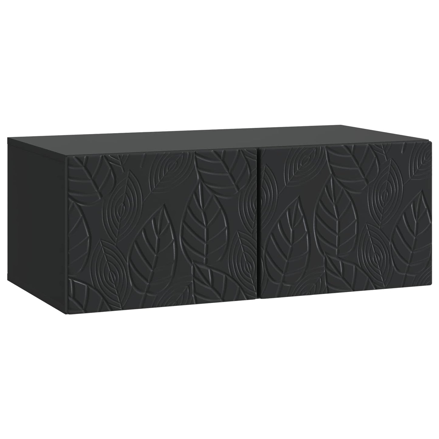 Wandbeugel TV-kast 59,5 x 31 cm Zwart Bewerkt hout
