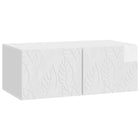 Tv-kast 59,5x31 cm hoogglans wit bewerkt hout muurmontage