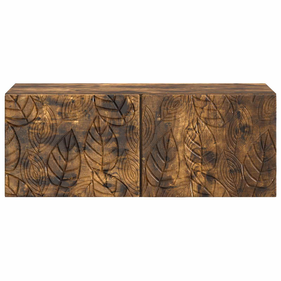 Wandbeugel TV-kast 59,5 x 31 cm Gerookt eiken Bewerkt hout