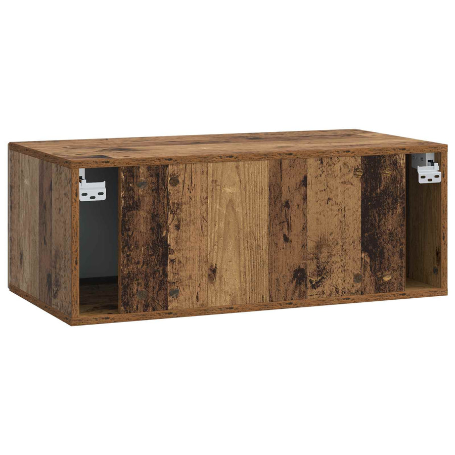 Wandbeugel TV-kast 59,5 x 31 cm Oud hout Bewerkt hout