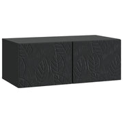 Tv-kast muurmontage 78,5x31x30 cm zwart bewerkt hout