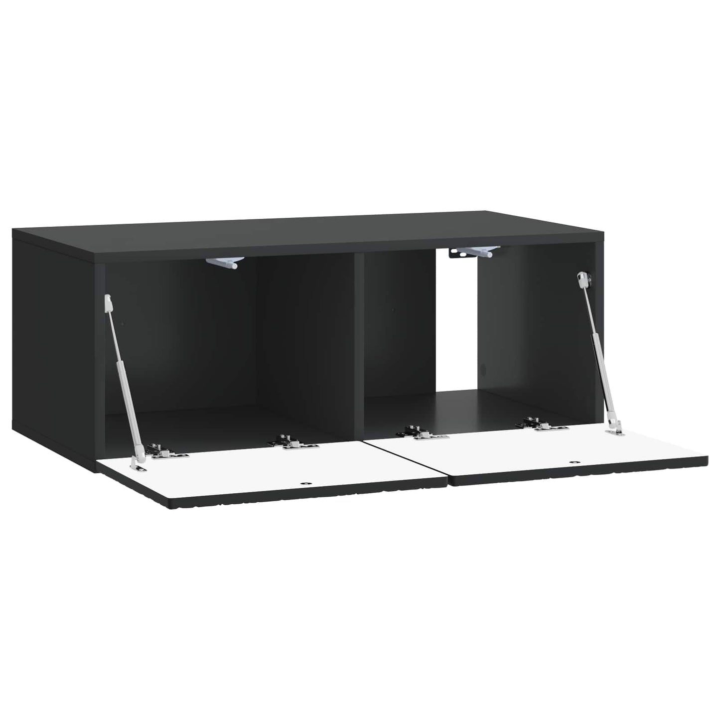 Wandbeugel TV-kast 78,5 x 31 cm Zwart Bewerkt hout