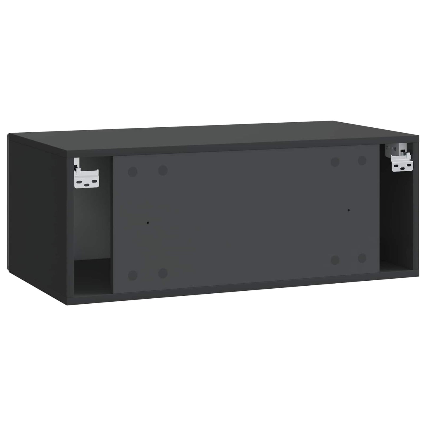 Wandbeugel TV-kast 78,5 x 31 cm Zwart Bewerkt hout