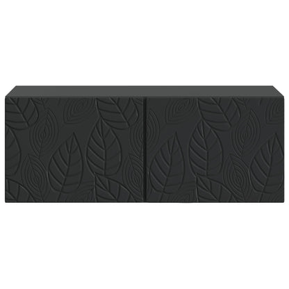 Wandbeugel TV-kast 78,5 x 31 cm Zwart Bewerkt hout
