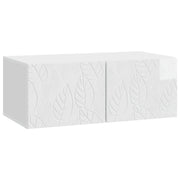Wandkast TV 78,5x31 cm hoogglans wit bewerkt hout
