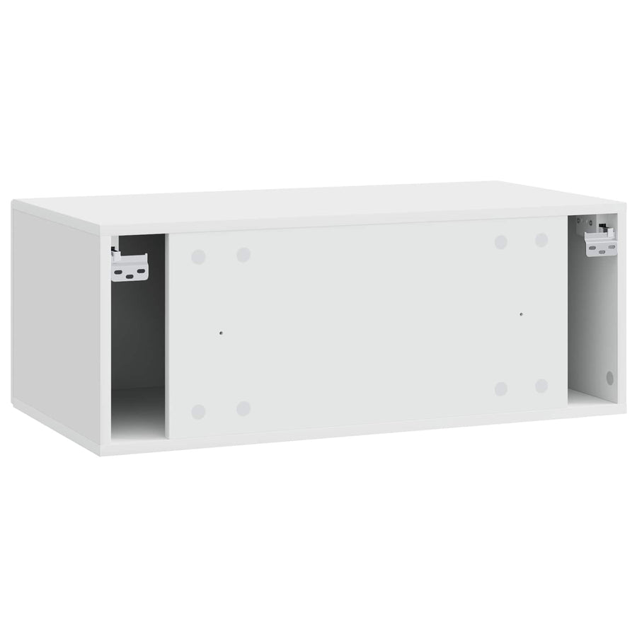 Wandbeugel TV-kast 78,5 x 31 cm Hoogglans Wit Bewerkt hout