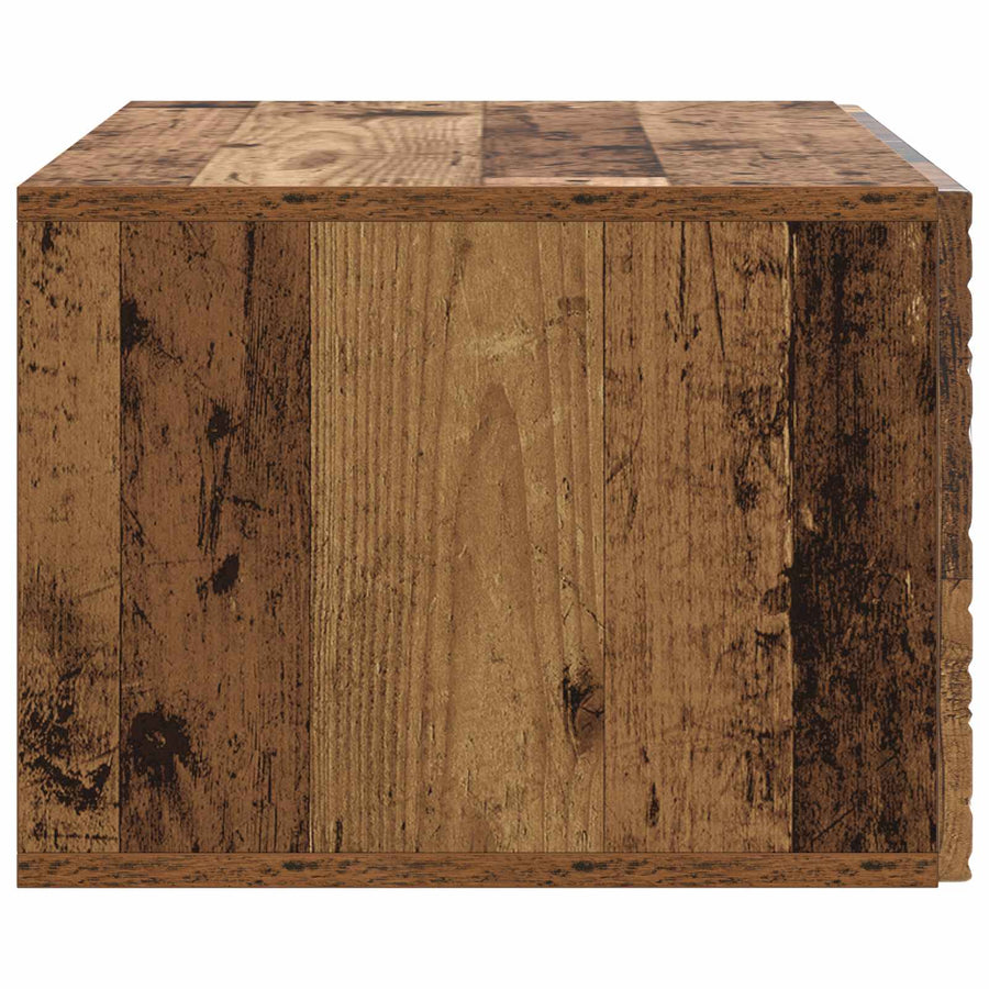 Wandbeugel TV-kast 78,5 x 31 cm Oud hout Bewerkt hout