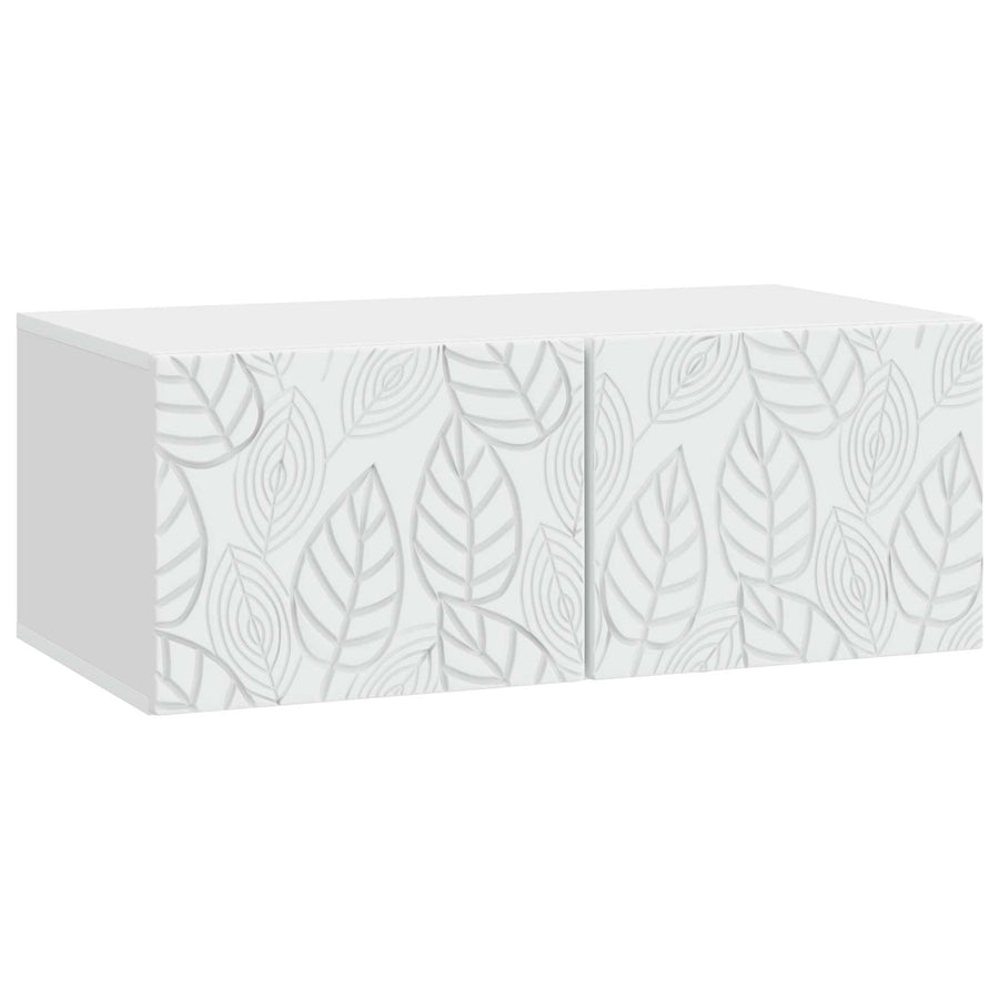Wandbeugel TV-kast 98 x 31 cm Wit Bewerkt hout Wandgemonteerd
