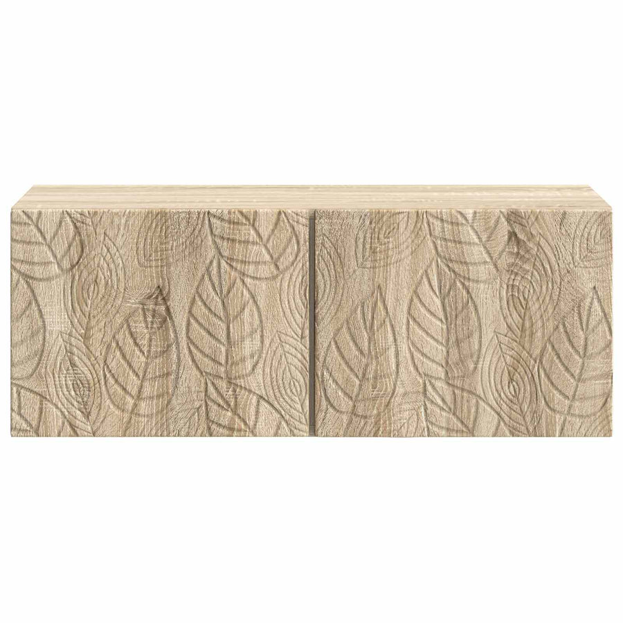 Wandbeugel TV-kast 98 x 31 cm Sonoma Eiken Bewerkt hout