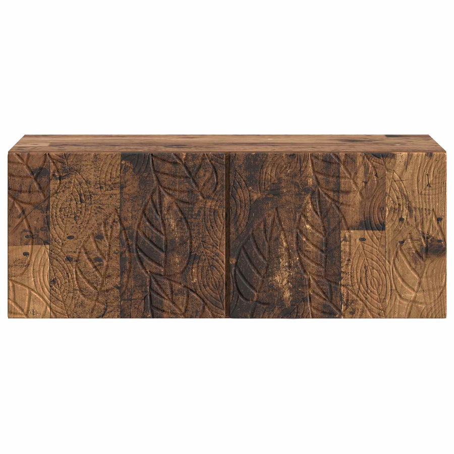 Wandbeugel TV-kast 98 x 31 cm Oud hout Bewerkt hout