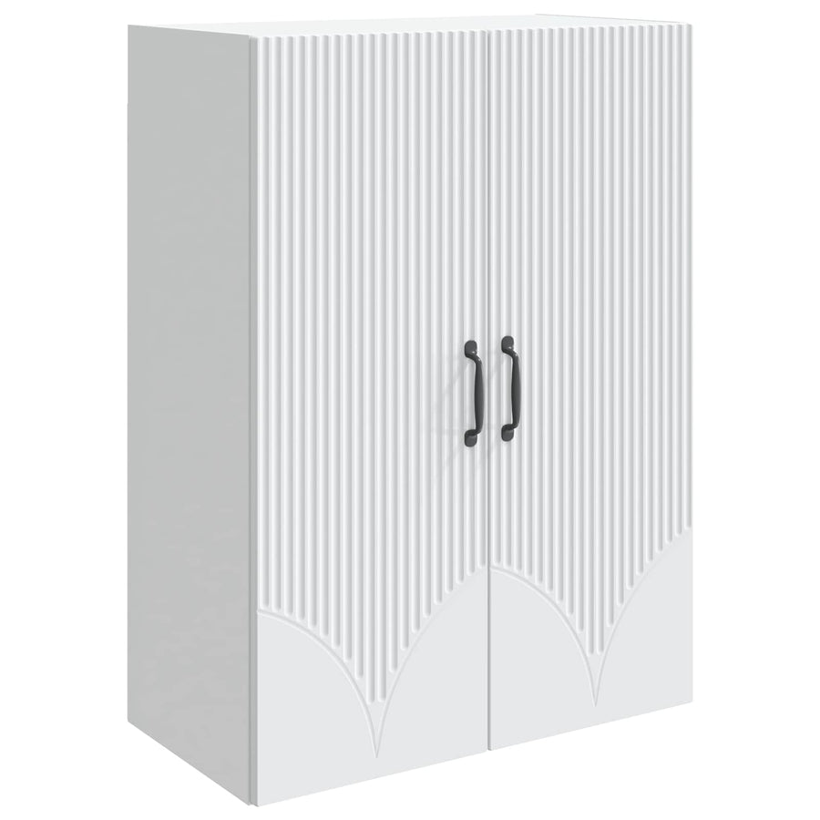 Wandkast Wit 66 x 34,5 x 90 cm Bewerkt hout