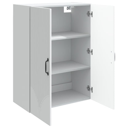 Wandkast Wit 66 x 34,5 x 90 cm Bewerkt hout