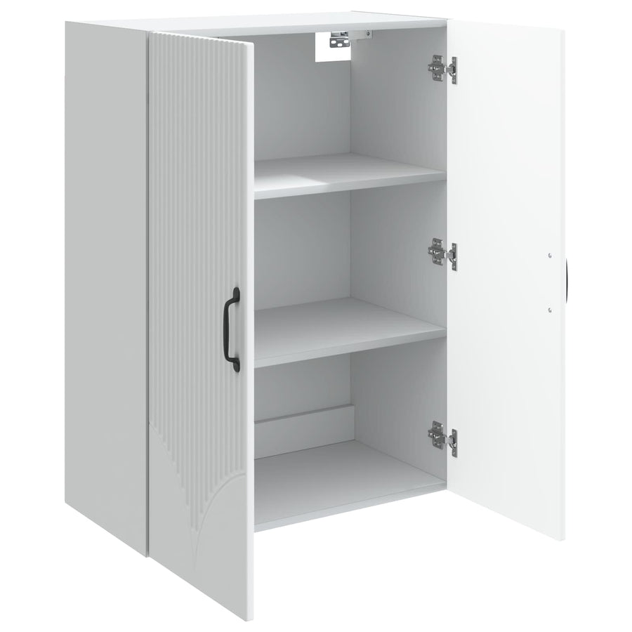 Wandkast Wit 66 x 34,5 x 90 cm Bewerkt hout