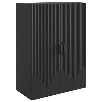 Wandkast Zwart 66 x 34,5 x 90 cm Bewerkt hout