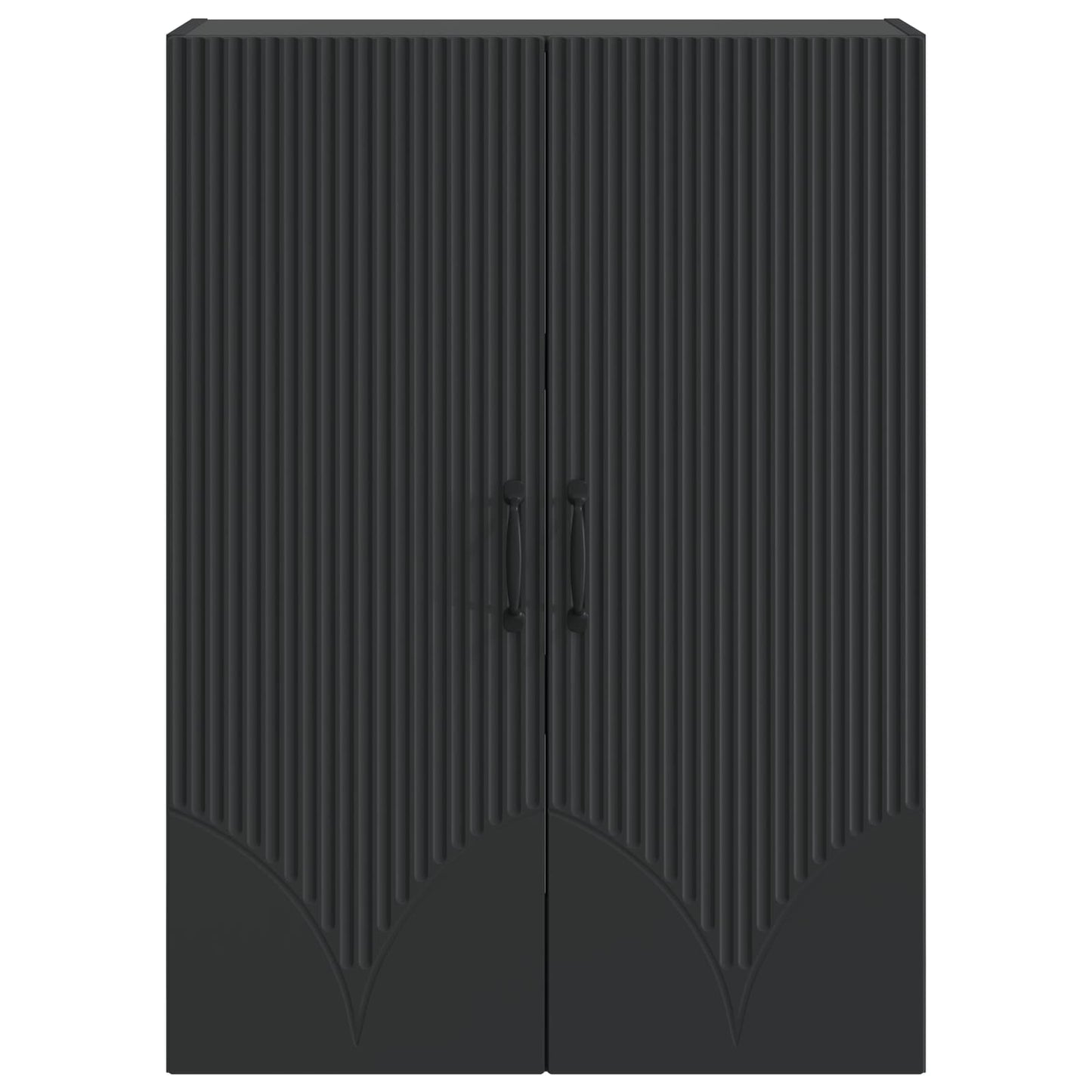 Wandkast Zwart 66 x 34,5 x 90 cm Bewerkt hout