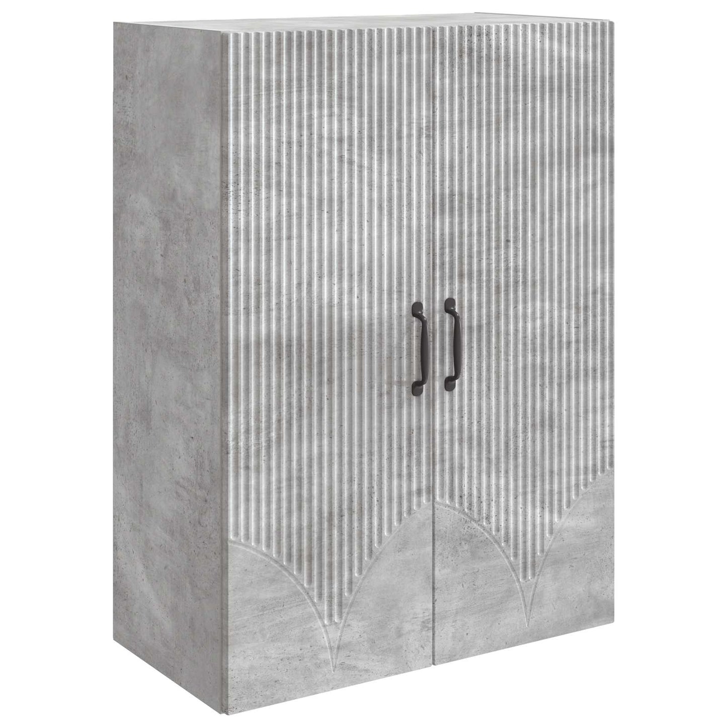 Wandkast Betongrijs 66 x 34,5 x 90 cm Bewerkt hout