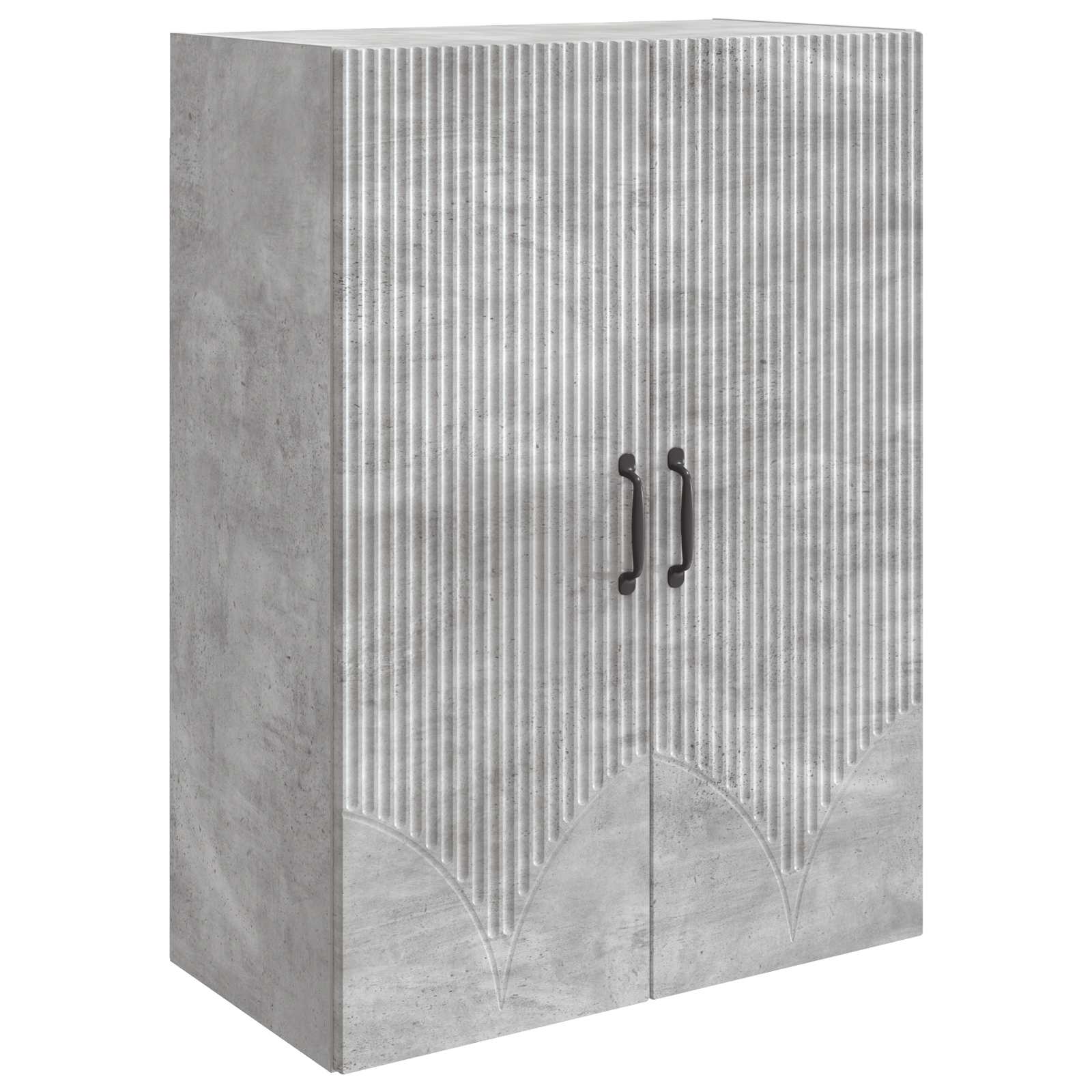 Wandkast Betongrijs 66 x 34,5 x 90 cm Bewerkt hout