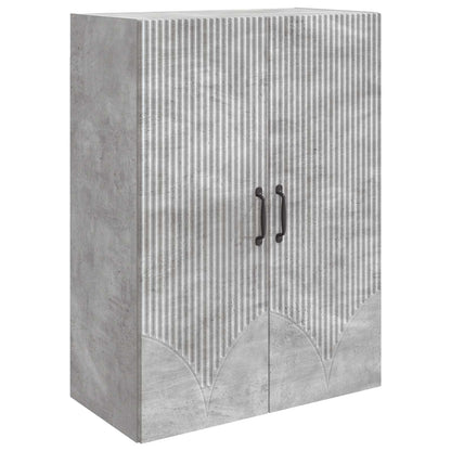 Wandkast Betongrijs 66 x 34,5 x 90 cm Bewerkt hout