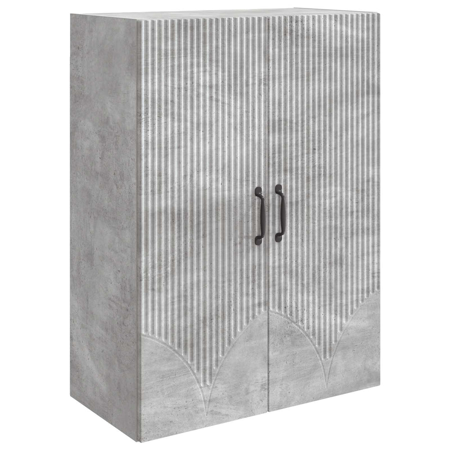 Wandkast Betongrijs 66 x 34,5 x 90 cm Bewerkt hout