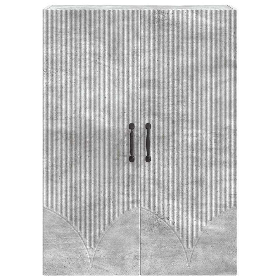 Wandkast Betongrijs 66 x 34,5 x 90 cm Bewerkt hout
