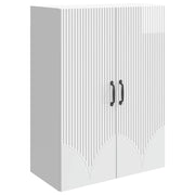 Wandkast 66x34,5x90 cm hoogglans wit bewerkt hout
