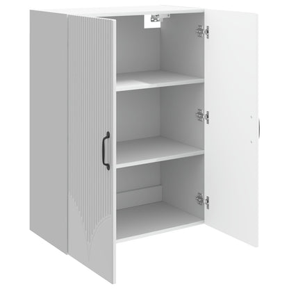 Wandkast Hoogglans Wit 66 x 34,5 x 90 cm Bewerkt hout