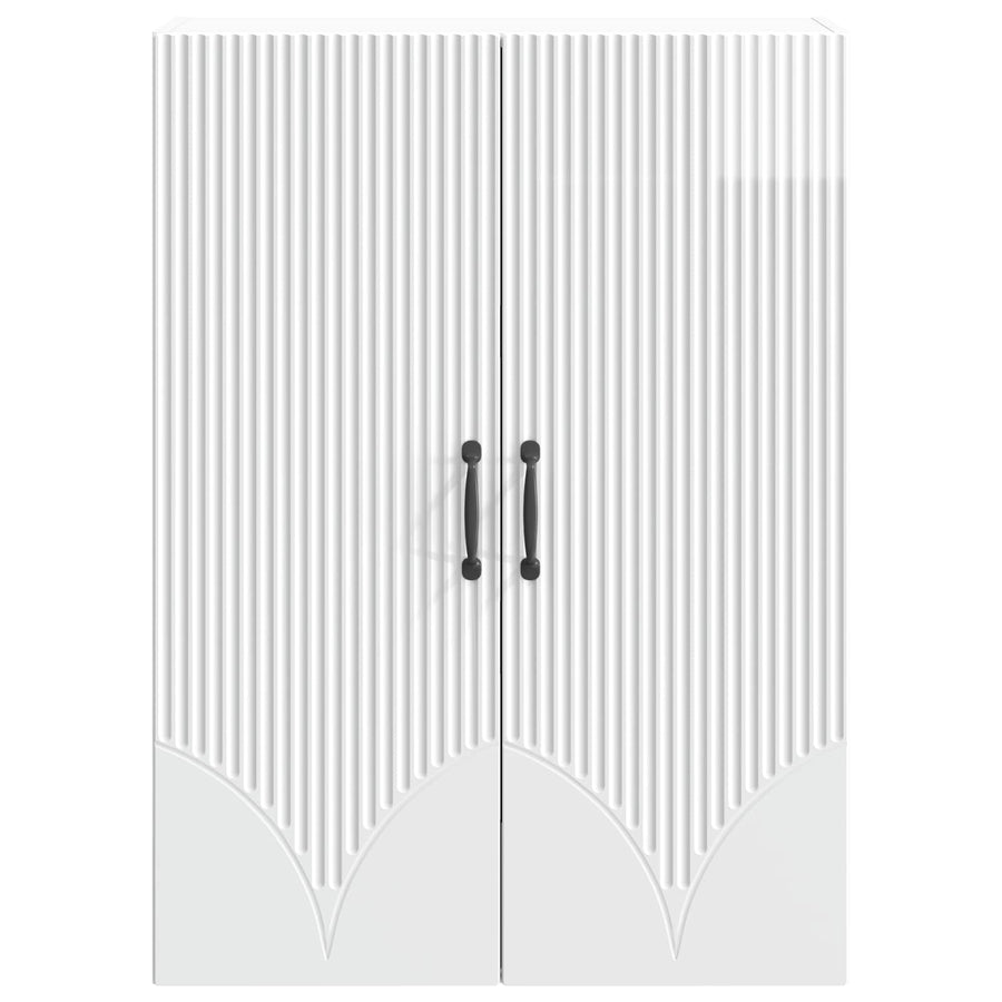 Wandkast Hoogglans Wit 66 x 34,5 x 90 cm Bewerkt hout
