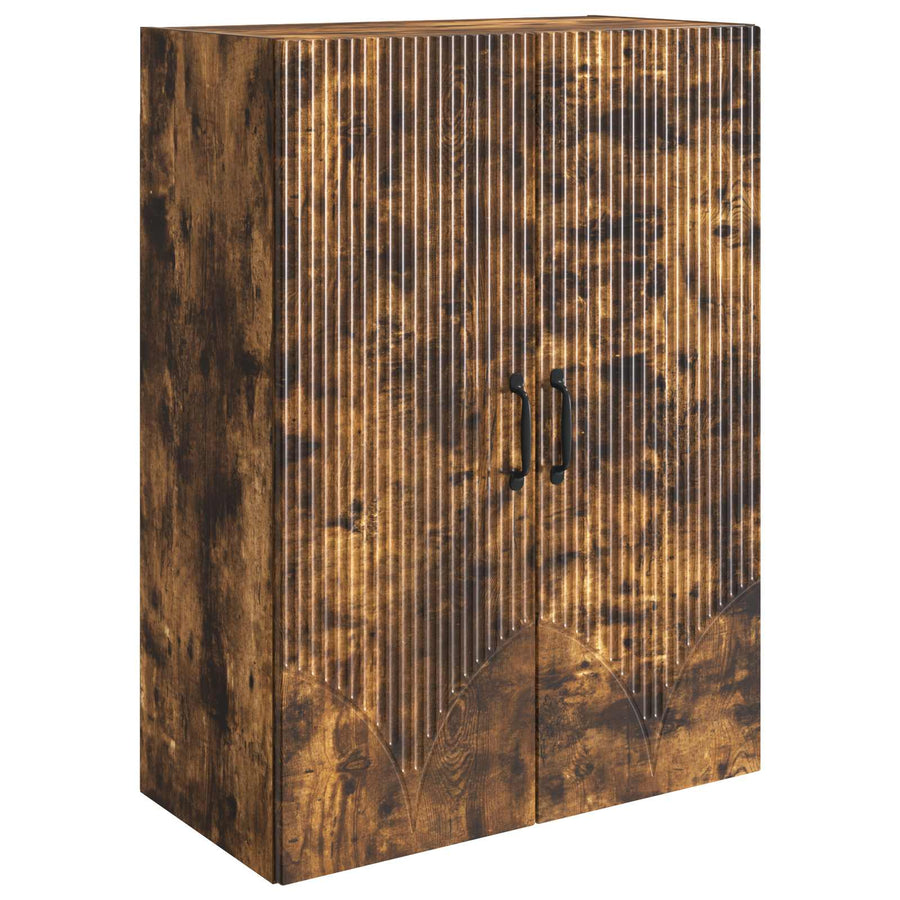 Wandkast Gerookt eiken 66 x 34,5 x 90 cm Bewerkt hout