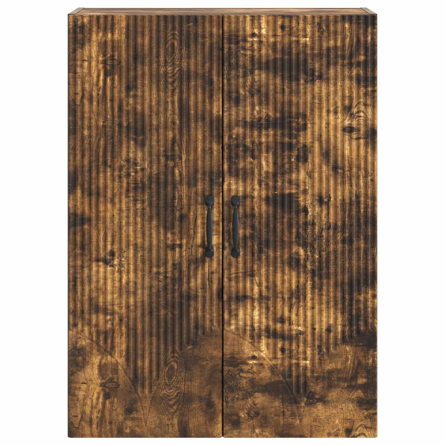 Wandkast Gerookt eiken 66 x 34,5 x 90 cm Bewerkt hout