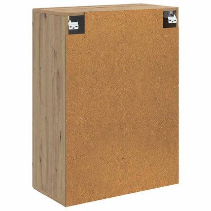 Wandkast Artisanaal eiken 66 x 34,5 x 90 cm Bewerkt hout