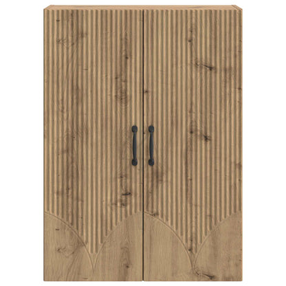 Wandkast Artisanaal eiken 66 x 34,5 x 90 cm Bewerkt hout