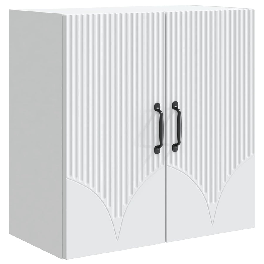 Wandkast Wit 59 x 31 x 60 cm Bewerkt hout