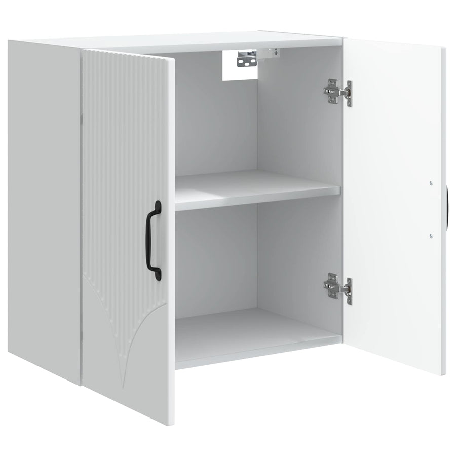 Wandkast Wit 59 x 31 x 60 cm Bewerkt hout