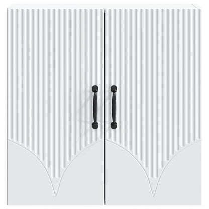 Wandkast Wit 59 x 31 x 60 cm Bewerkt hout