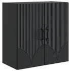 Wandkast 59x31x60 cm bewerkt hout zwart