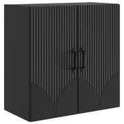 Wandkast 59x31x60 cm bewerkt hout zwart