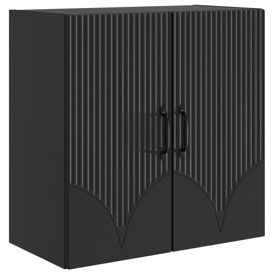 Wandkast Zwart 59 x 31 x 60 cm Bewerkt hout