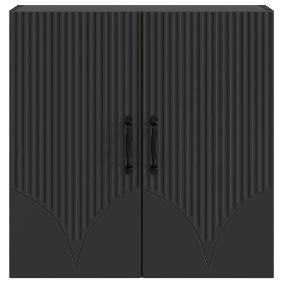 Wandkast Zwart 59 x 31 x 60 cm Bewerkt hout
