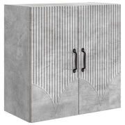 Wandkast 59x31x60 cm betongrijs bewerkt hout