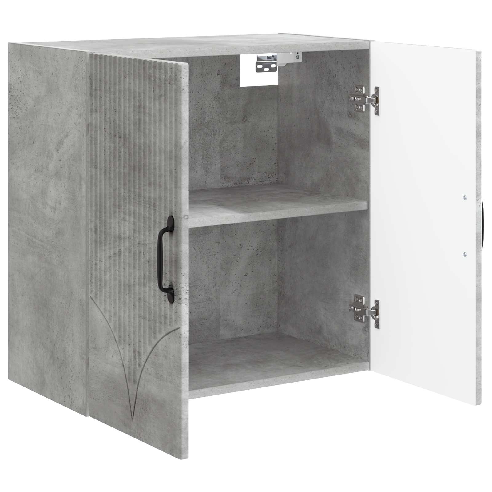 Wandkast Betongrijs 59 x 31 x 60 cm Bewerkt hout