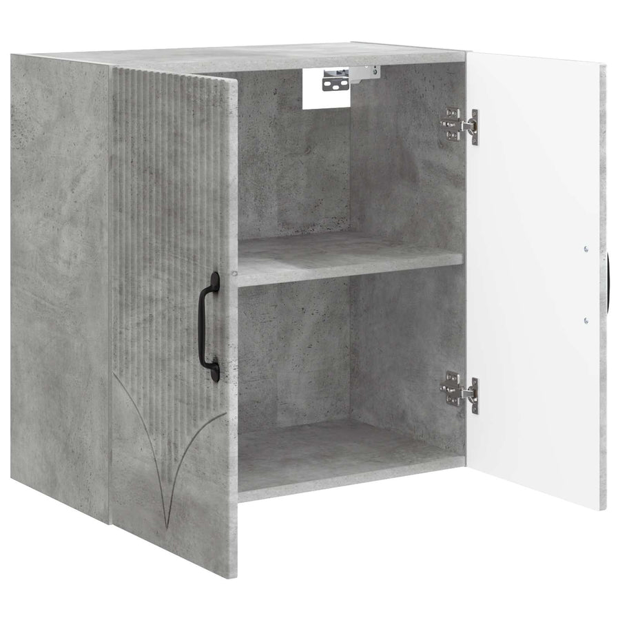 Wandkast Betongrijs 59 x 31 x 60 cm Bewerkt hout