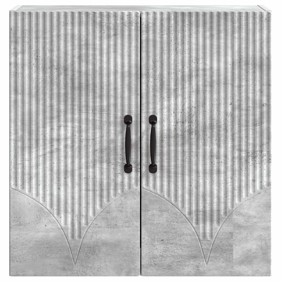 Wandkast Betongrijs 59 x 31 x 60 cm Bewerkt hout