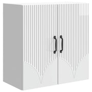 Wandkast 59x31x60 cm bewerkt hout hoogglans wit