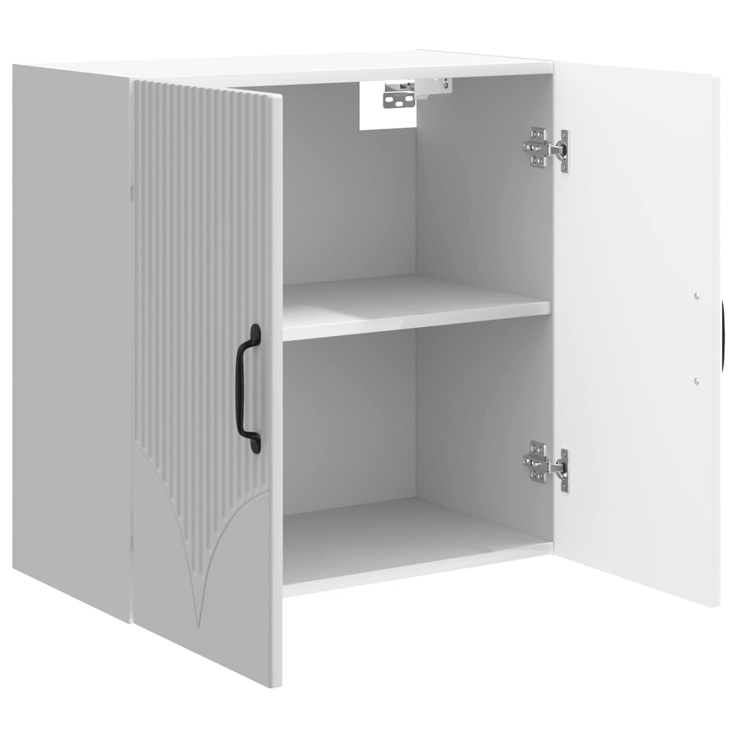 Wandkast Hoogglans Wit 59 x 31 x 60 cm Bewerkt hout
