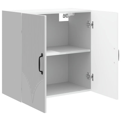 Wandkast Hoogglans Wit 59 x 31 x 60 cm Bewerkt hout