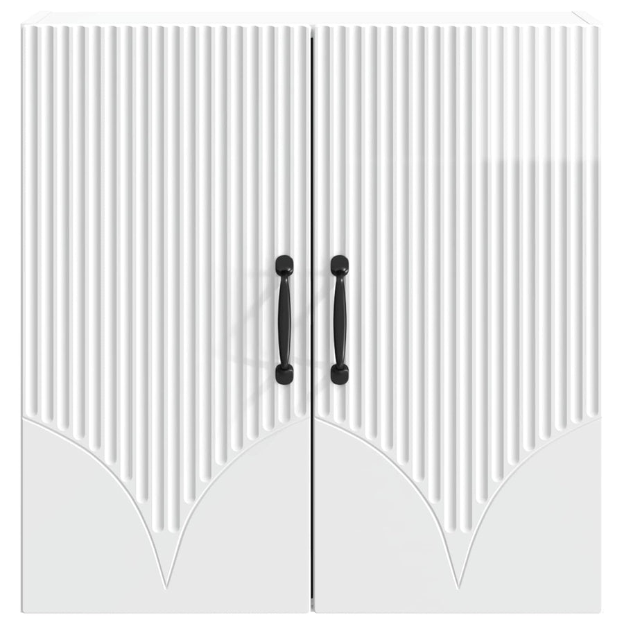 Wandkast Hoogglans Wit 59 x 31 x 60 cm Bewerkt hout