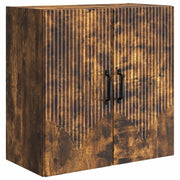 Wandkast 59x31x60 cm gerookt eiken bewerkt hout