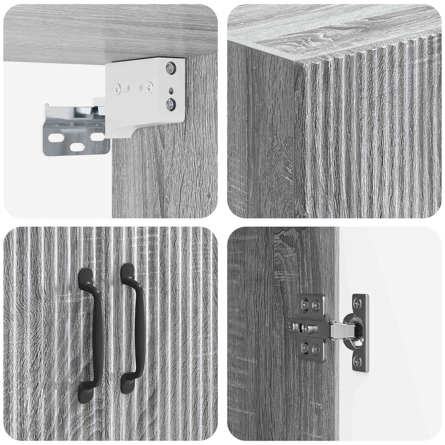 Wandkast Grijs Sonoma 59 x 31 x 60 cm Bewerkt hout